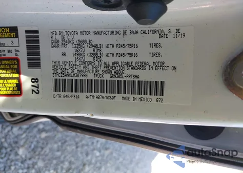 2020 Toyota Tacoma Double Cab/Sr/Sr5/Trd Sport/Trd Off Road/Trd Pro from USA, damaged, VIN 3TMCZ5ANXLM307980